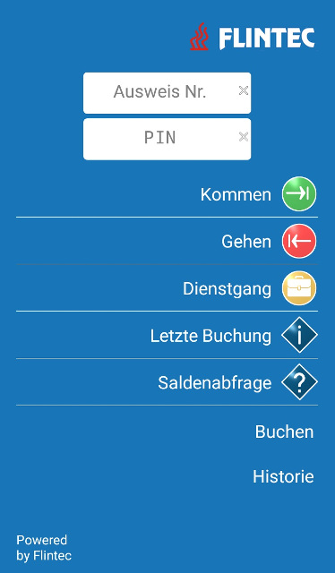 Flintec Zeiterfassung App